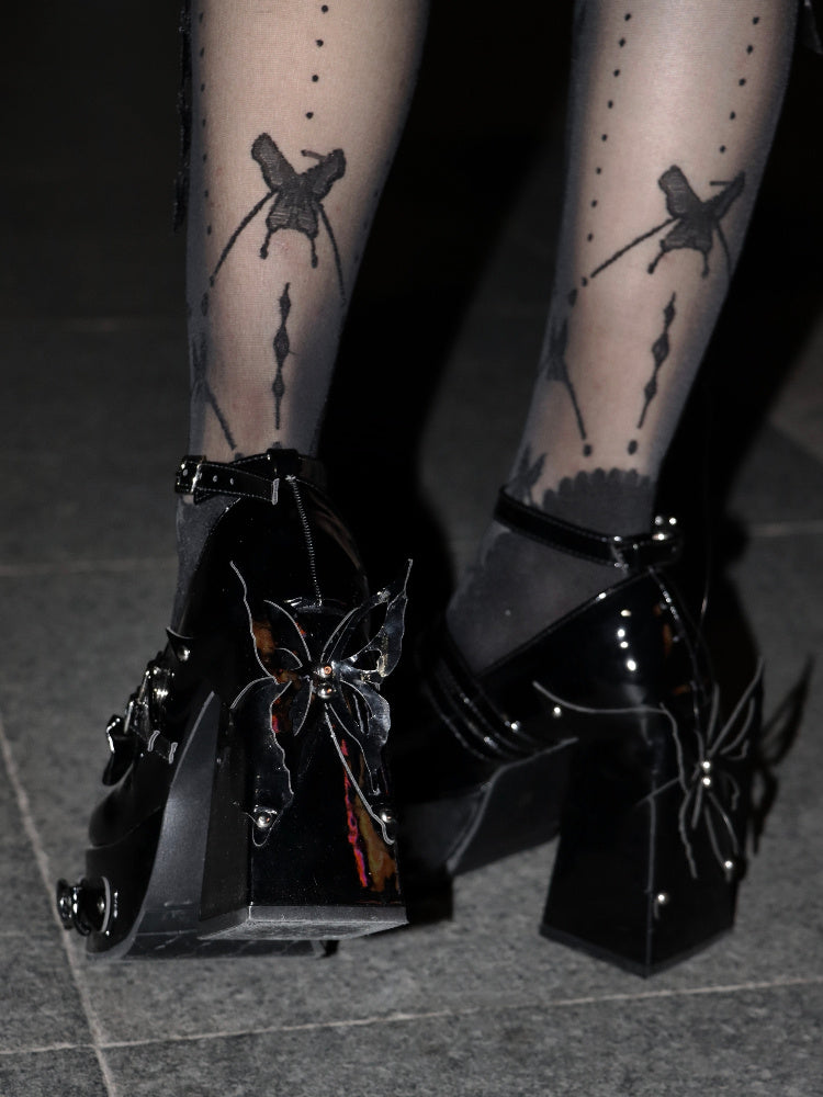 Butterfly Kiss Girls High Heels Shoes