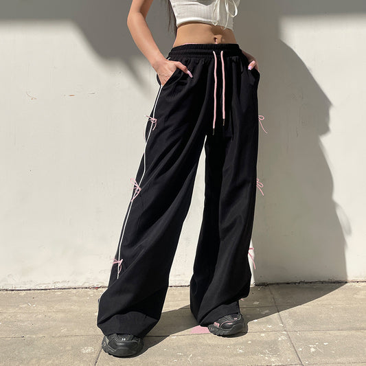 Comfy Casual Pants with Ribbon Waist