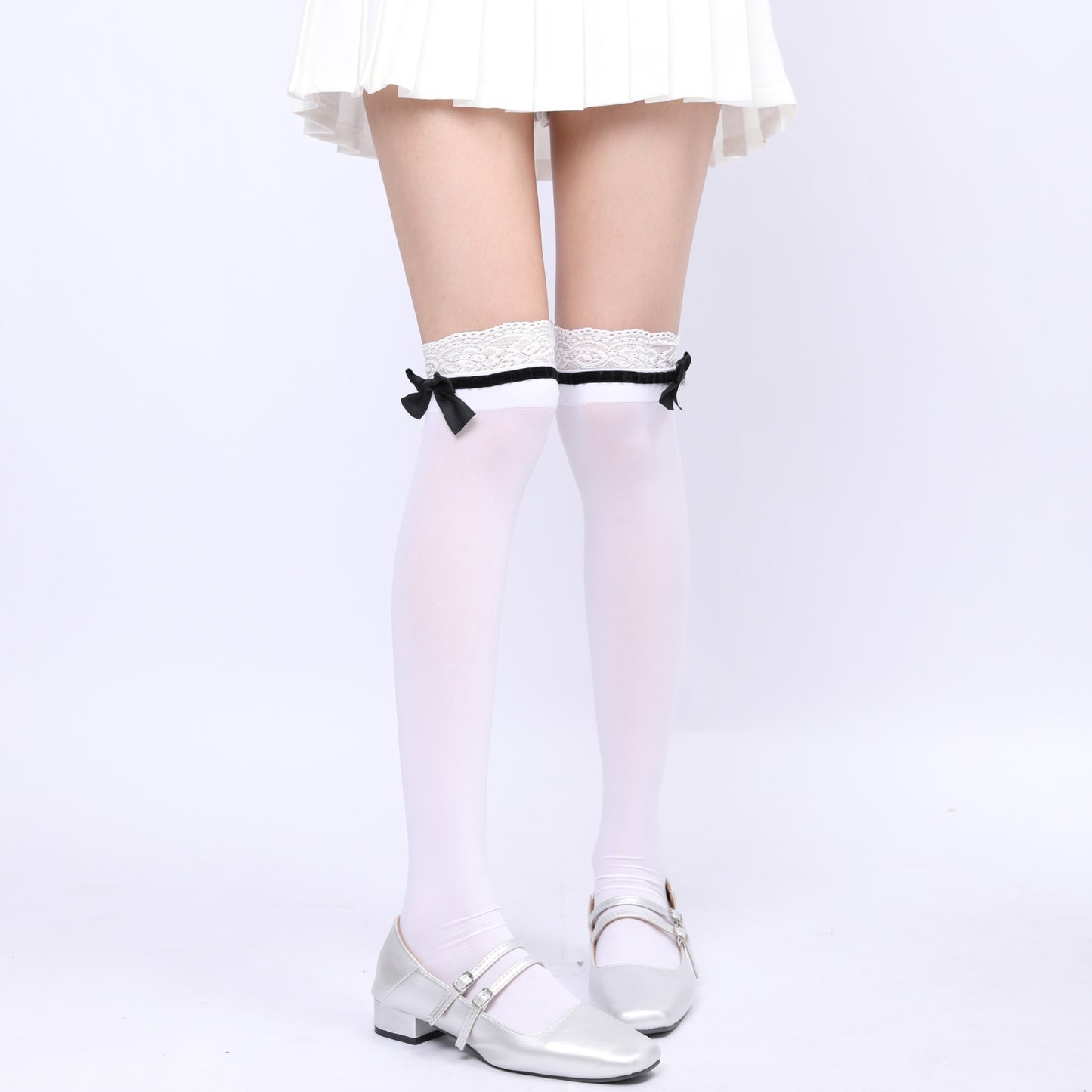 Lolita-Inspired Lace Socks with Bows – Kawaii JK Style