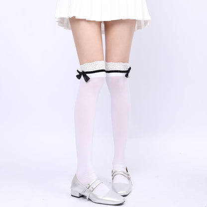 Lolita-Inspired Lace Socks with Bows – Kawaii JK Style