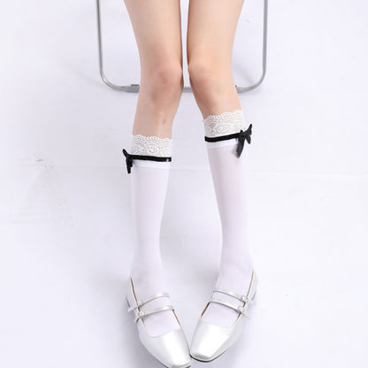 Lolita-Inspired Lace Socks with Bows – Kawaii JK Style