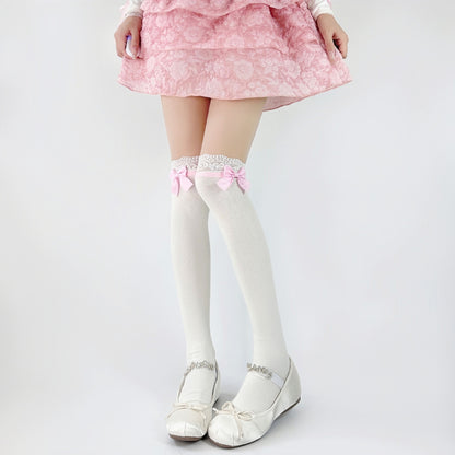 Lolita-Inspired Lace Socks with Bows – Kawaii JK Style