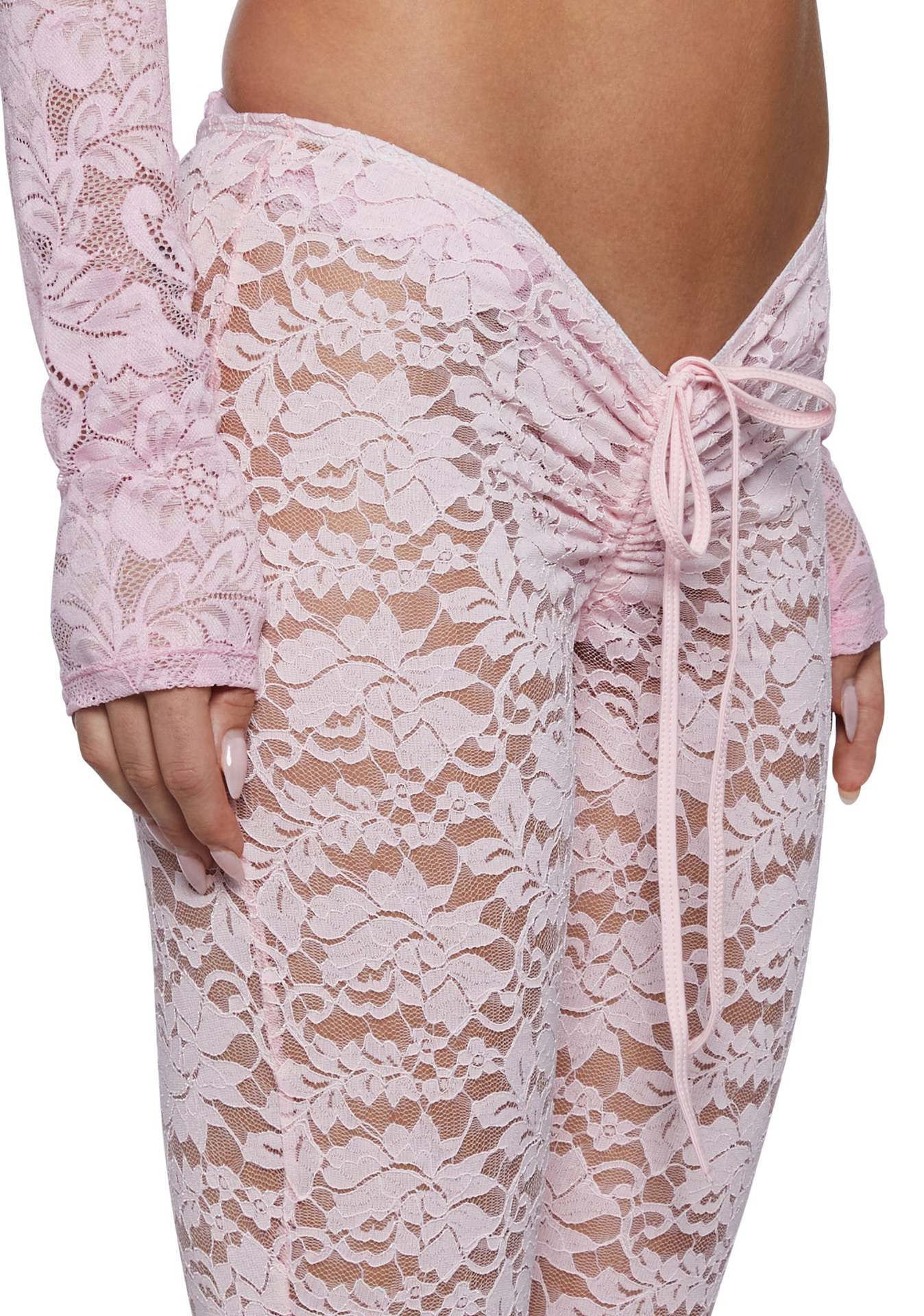 Women's Lace Stretch Wide-leg Pants