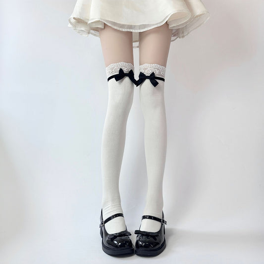 Lolita-Inspired Lace Socks with Bows – Kawaii JK Style
